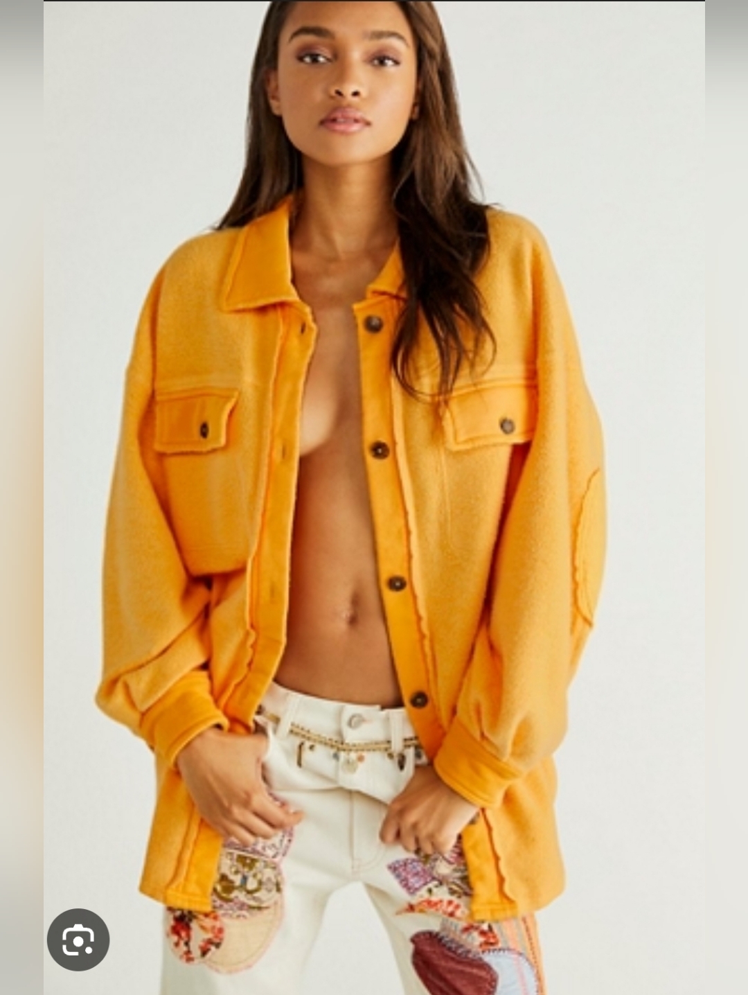 Nwt Free People Oversized Ruby Jacket In Creamsicle